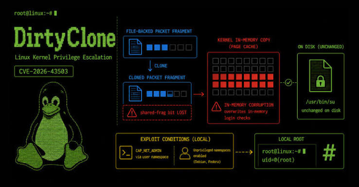 DirtyClone" Exploit Opens Local Linux Systems to Instant Root Access