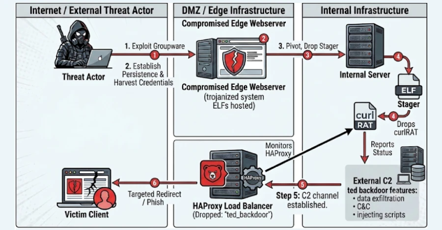 New Ted Backdoor Hides Inside Victims' Own HAProxy Builds to Intercept Web Traffic